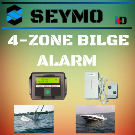 Bilge alarm 4 programmable zones wireless