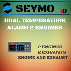 Dual programmable temperature alarm (two leaks) or (exhaust and engine) or (two engines)